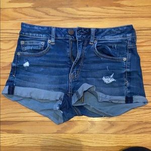 2 for $25 AEO Hi-Rise Shortie Jean Shorts